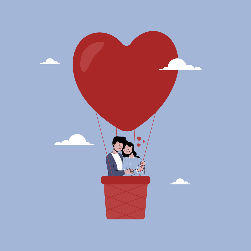 hot air balloon, nature, couple, love, hug, heart, valentine's day, sky, couple illustration, valentine illustration-8539287.jpg